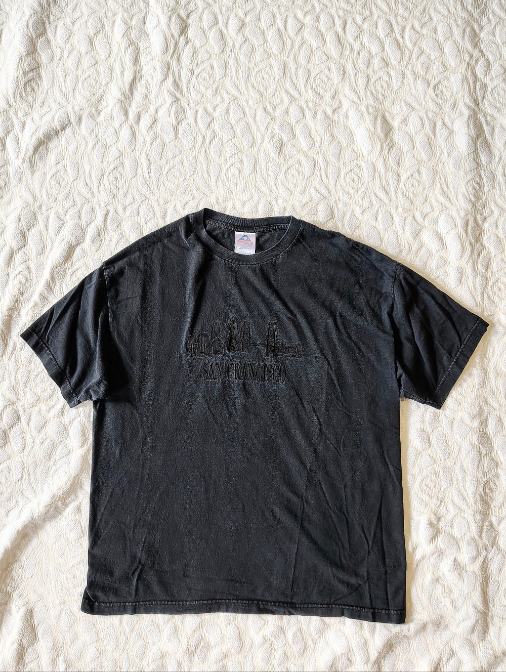 Vintage San Francisco Embroidered Black Tee XLarge XL